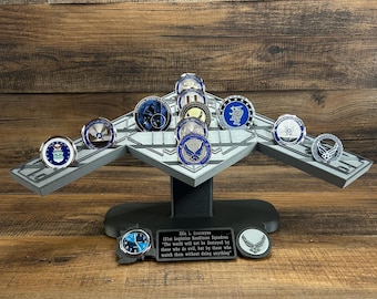 B-21 “Raider” Coin Holder With Stand and Clock Option