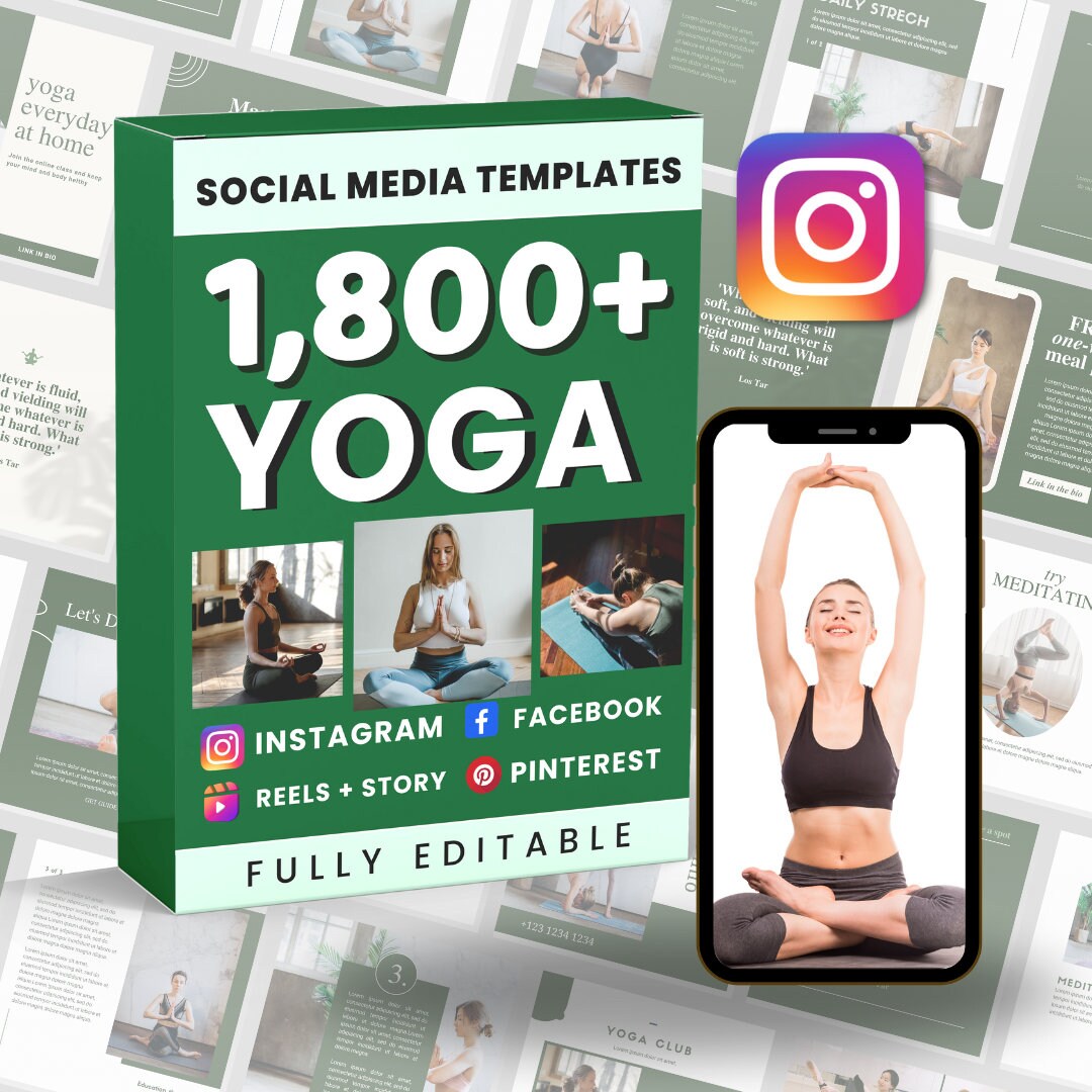 Yoga Instagram Template | Social Media Templates | Yoga Instagram ...