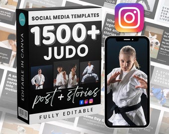 Judo Marketing Posting | Social Media Bundle | Canva Instagram and Facebook | Editable Templates