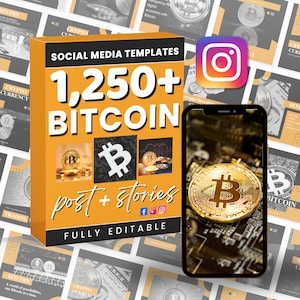 Bitcoin Canva Templates: 1250+ Crypto Social Media Posts