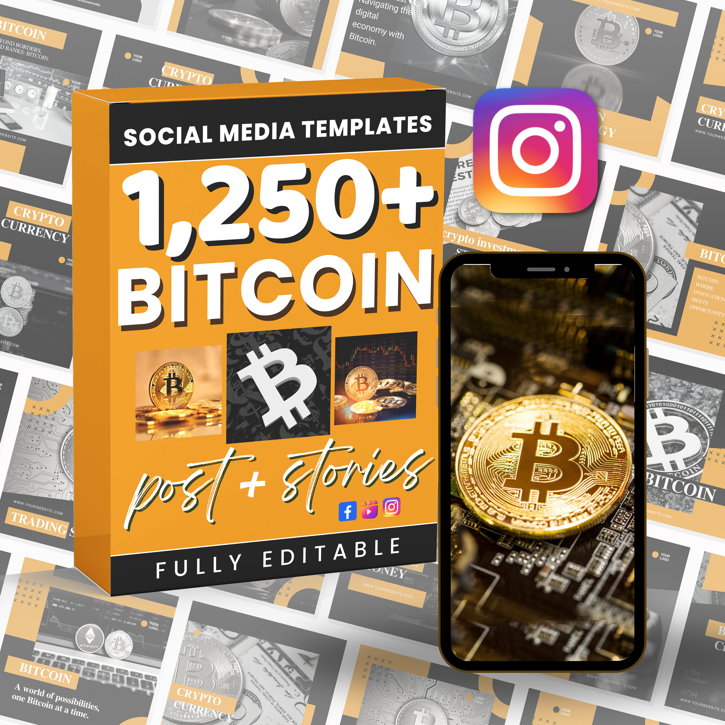 Crypto Templates Canva - Etsy