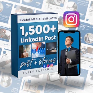 500 LinkedIn Post Templates: Social Media Content Bundle