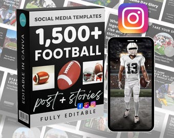 アメリカンフットボールの投稿 | ソーシャルメディアバンドル | Canva InstagramとFacebook