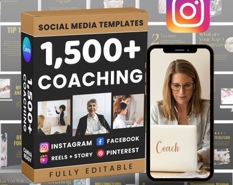 Coaching Marketing Posting | Social Media Bundle | Canva Instagram and Facebook | Editable Templates