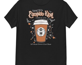 Pumpkin King Coffee - T-shirt classique unisexe par Llama Wrangler
