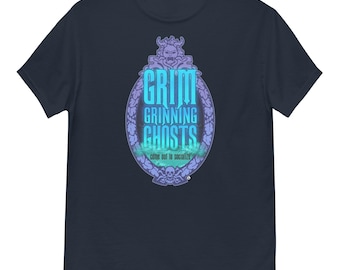 Grim Grinning Ghosts - T-shirt classique unisexe par Llama Wrangler