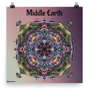 Mandala de mapa único de la Tierra Media de ESDLA