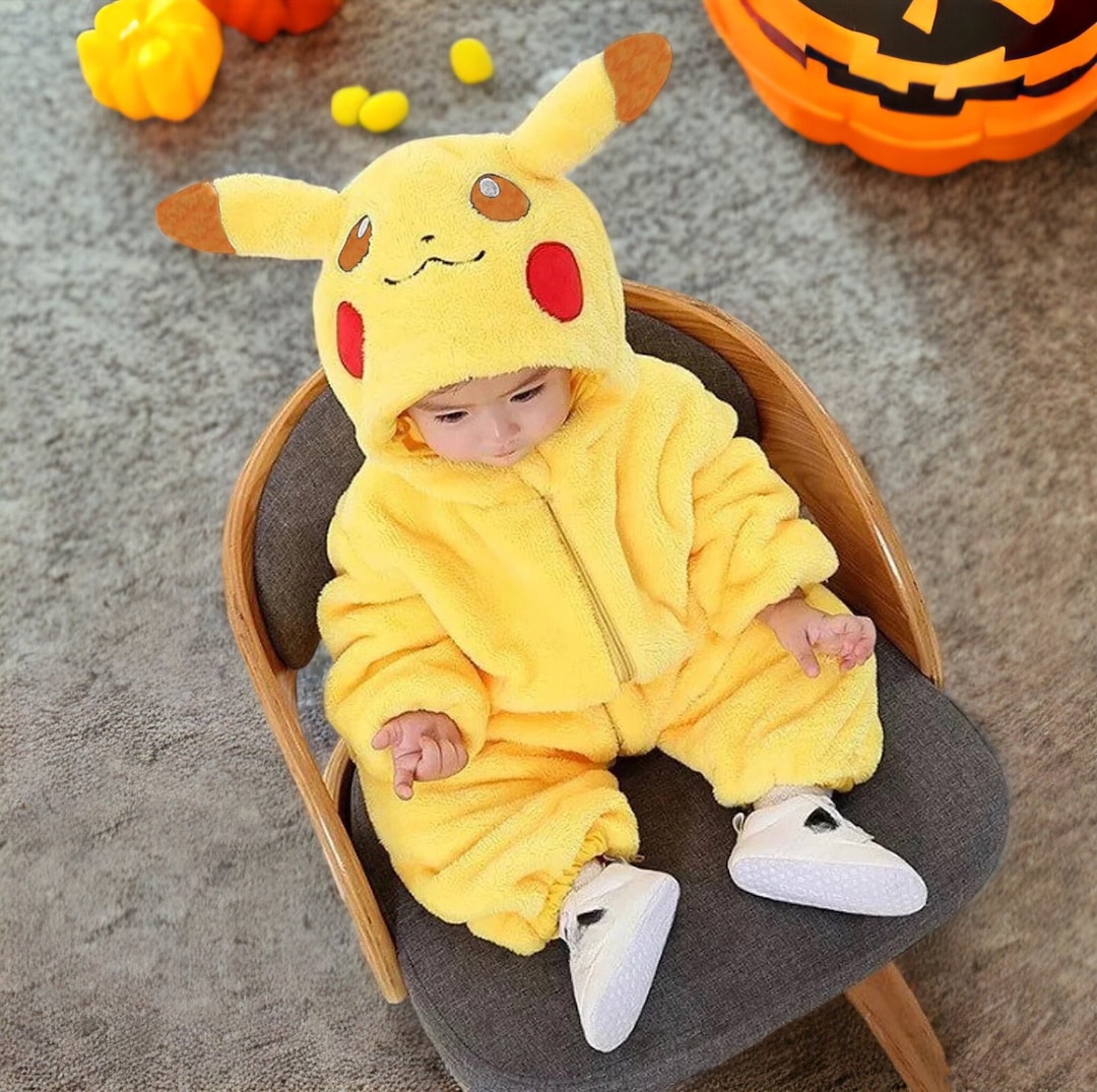 PIKACHU Kids Costume Baby Pokemon Clothing Warm and Soft Etsy