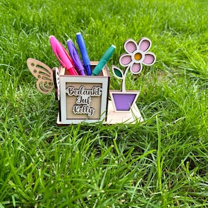 Porte-crayons svg, boîte enseignant fichier découpé au laser SVG, boîte cadeau