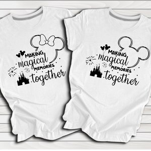 Family Matching Shirt, Mickey & Minnie Mouse Tee, Disney Couples Apparel, Honeymoon T-Shirt image 2