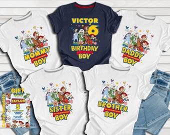 Custom Name Toy Story Birthday Family Shirt, Toy Story Birthday Boy Shirt, Toy Story Birthday Party Shirt, Birthday Kids Shirt, Gift for Son