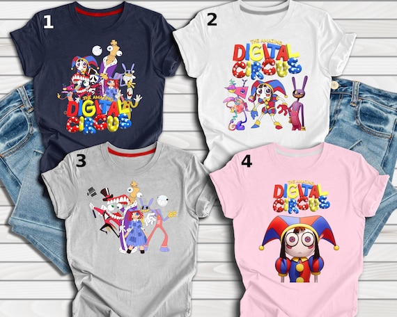 Amazing Digital Circus Tshirt, Circus Characters Pomni and Friends
