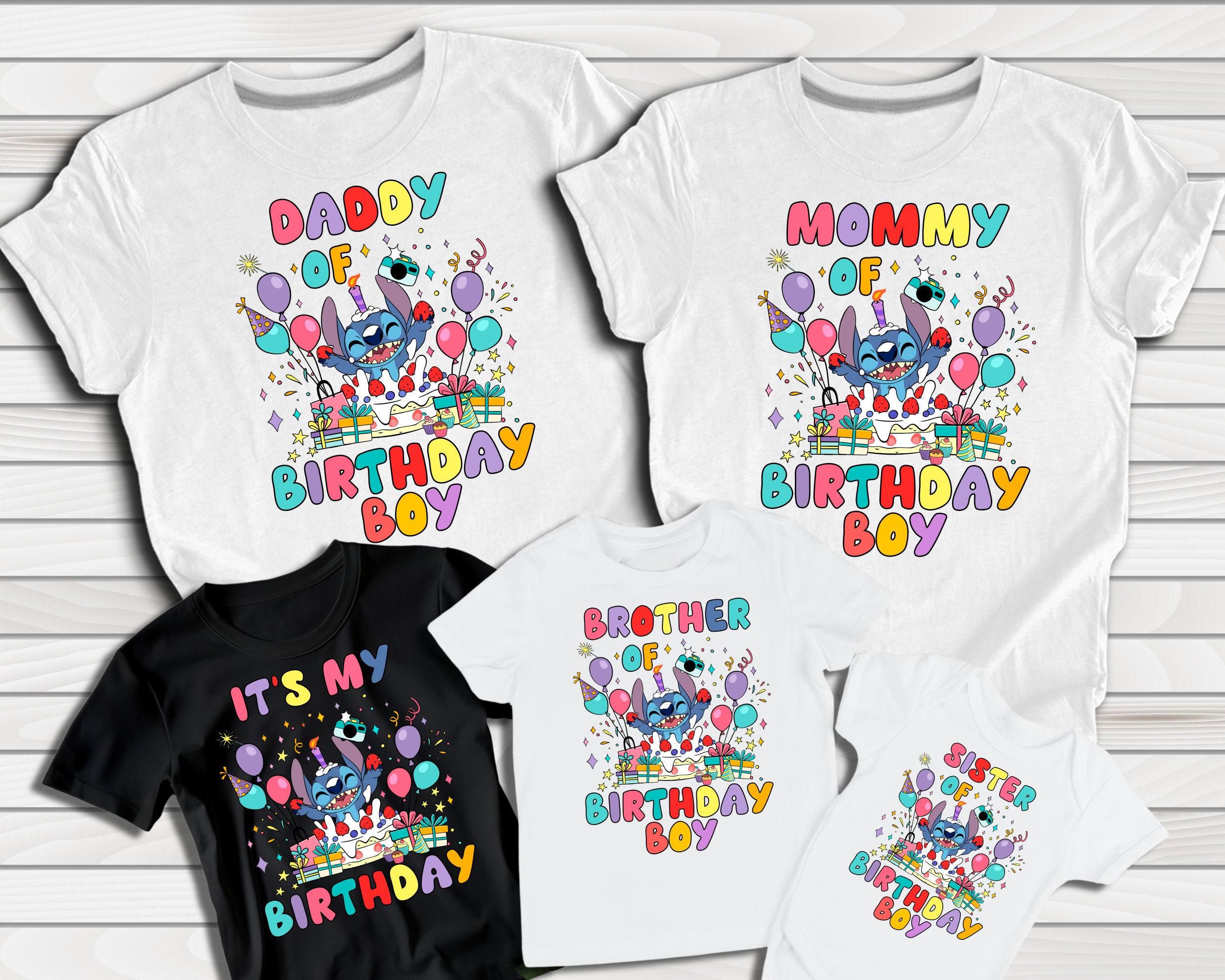 Lilo and Stitch Angel Family Birthday Shirt, Custom Name Birthday