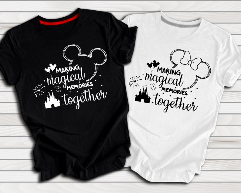 Family Matching Shirt, Mickey & Minnie Mouse Tee, Disney Couples Apparel, Honeymoon T-Shirt image 1