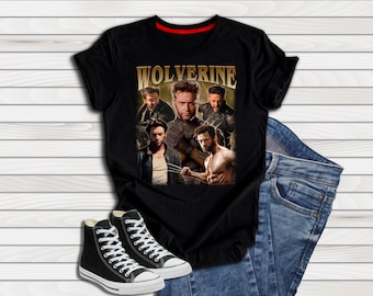 X-Men Wolverine Portrait  Logan Vintage Tshirt, X-Men Wolverine Fans Gift, Cool X-Men Tshirt, Wolverine 90s Tshirt, Tshirts for Dad, Husband