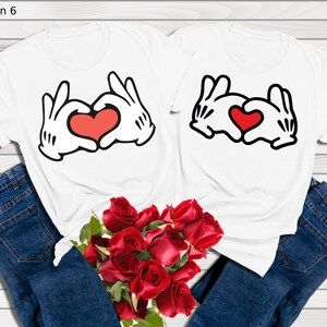 Custom Disney Valentine&#39;s Day Mickey and Minnie Tshirts,Matching Love Tshirt Mickey and Minnie, Disney Trip Tshirt, Gift Tshirt for Couples