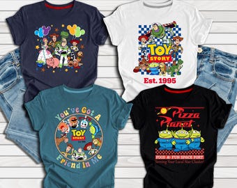 Disney Toy Story Fans Tshirt, Disney Group Tshirts, Unisex Couple Tshirt, Birthday Gift Boy Girl, Toy Story Tshirt Gift, Kids Youth Toddler