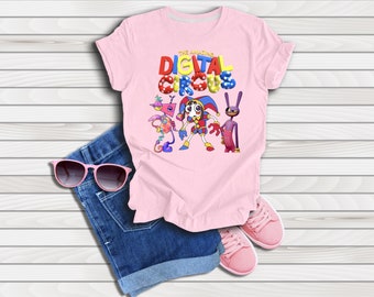 Amazing Digital Circus Tshirt, Circus Charachters Pomni and Friends Tshirt, Circus Theme  Tshirts, Anime Tshirts, Gift Birthday for Boy Girl