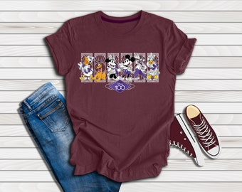 Mickey & Friends Disney 100th Anniversary Tshirt, Disney Trip Commemorative Tshirt, Disney Characters Shirt, Disney Family Gift, Tank Top