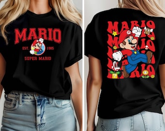 Camiseta de personajes de Super Mario, camiseta grupal de Mario Party