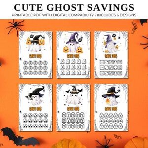 Mini Spooky Savings Tracker Bundle - Halloween Cash Envelopes & Budget Blinder
