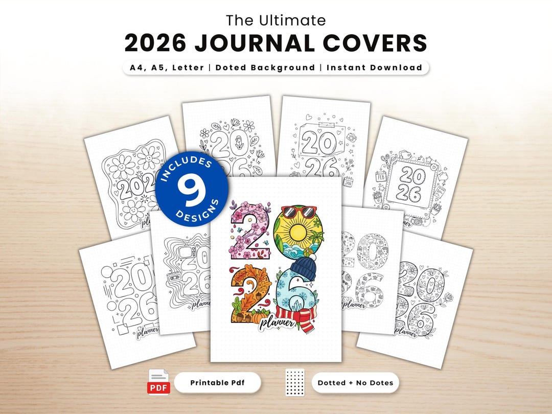 2026 A5 Planner Dividers | Printable Monthly Dashboards | Binder Cover ...