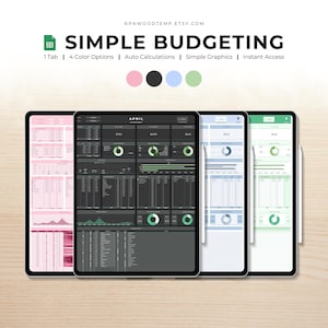 Personal Finance Planner & Budget Spreadsheet - Google Sheets Template for Monthly, Weekly, and Paycheck Budgeting