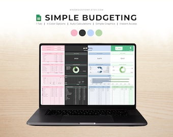 Budget Planner Template: Paycheck Tracking - Monthly, Weekly, Biweekly