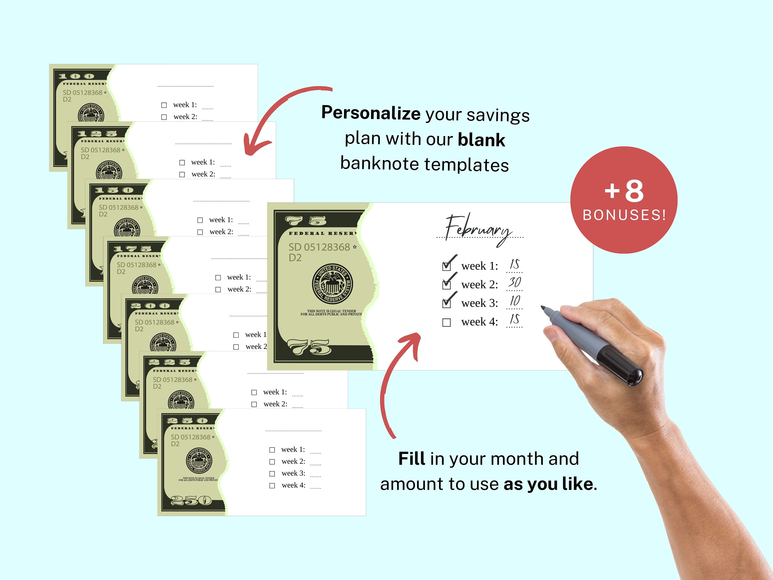 Printable Savings Tracker and Budget Binder Set Take on the Savings ...