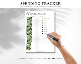 Printable Spending Tracker: A4 A5 Journal Pages (PDF Download)