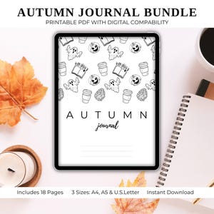 18-Page Printable Fall Journal Bundle - Autumn Planner Template - Fall Activities Tracker - Bucket List