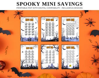 Mini Halloween Savings Printable Set - Spooky Challenge for Cash Envelopes and Budget Tracking