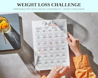 A5 Weight Loss Tracker: Fitness Planner Template (Printable PDF)