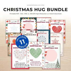 Lot de cartes de vœux pour Noël à faire soi-même dans une poche - Voeux de Noël imprimables - Cadeau numérique | PDF, Svg, PNG