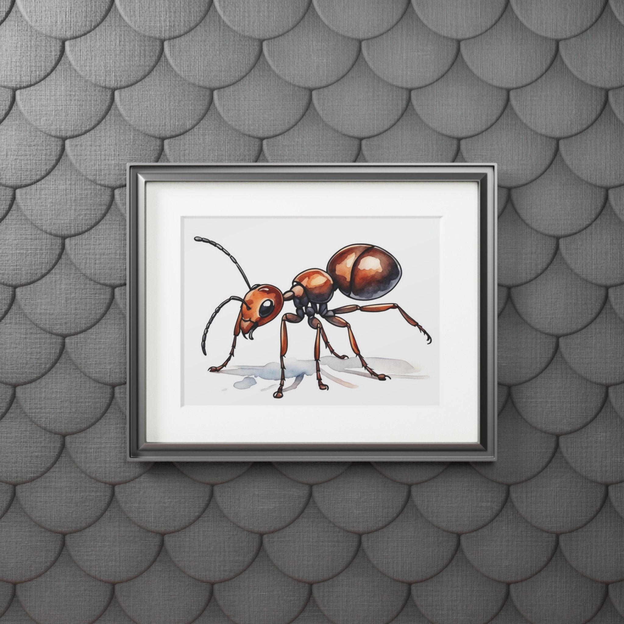 Watercolor Ant Art (passepartout Paper Frame) - Etsy