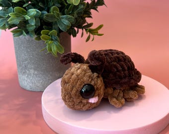 Crochet Roach Plush: Handmade Chenille Amigurumi Bug