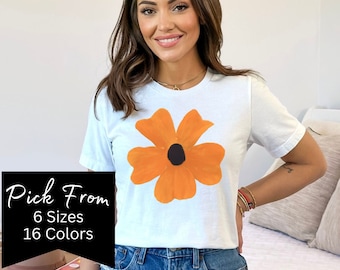 Camisas de flores Camisa estética de flores silvestres Camisas minimalistas florales botánicas para mujeres Camisa botánica Camisa para amantes de la naturaleza Camisa para damas