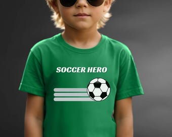 Camiseta de jugador de fútbol héroe para niños pequeños, camiseta de mamá futbolera, camiseta de entrenamiento retro para jóvenes, camiseta para amantes del fútbol, camiseta de fútbol para el día del juego
