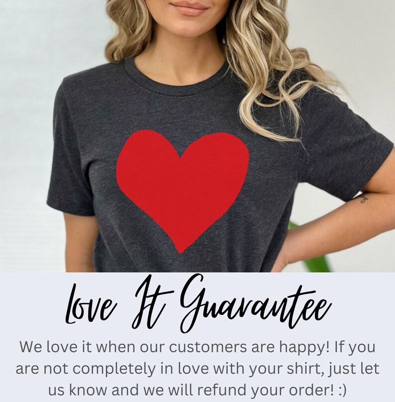 Pretty Red Heart Tee Heart T-Shirt Love T-Shirt Heart Design Women's Heart Shirt Gifts For Her Shirt With Heart Valentines Shirt