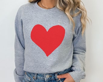 Sweat coeur Saint-Valentin Sweat-shirts Saint-Valentin mignons Sweat-shirts Saint-Valentin vintage Sweat-shirt Saint-Valentin pull Saint-Valentin amour chemise