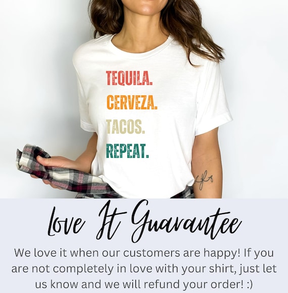 Tacos Tequila Cerveza Funny Taco Beer Lover T-Shirt Gift Tacos Tequila Cerveza Funny Taco Beer Lover T-Shirt Gift
