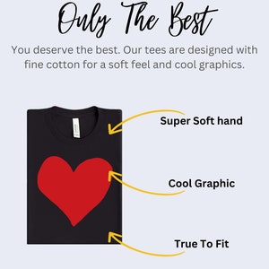 Pretty Red Heart Tee Heart T-Shirt Love T-Shirt Heart Design Women's Heart Shirt Gifts For Her Shirt With Heart Valentines Shirt