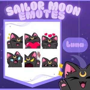 SAILOR MOON LUNA Emotes for Twitch, Kick, Discord, YouTube and more!