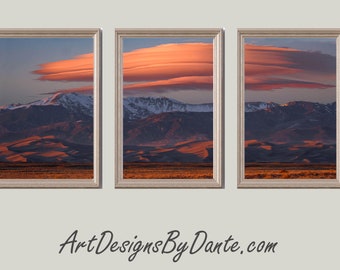 Sunset Cloud Photograph, Wilderness Landscape, Digital Wall Art, National Park Photograph, Nature Photography, Southwestern Decor #523