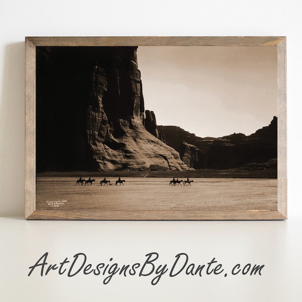 Native American Navajo Canyon de Chelly photograph, Edward Curtis photographer, Vintage Photograph, Arizona Photograph, Digital Download#609