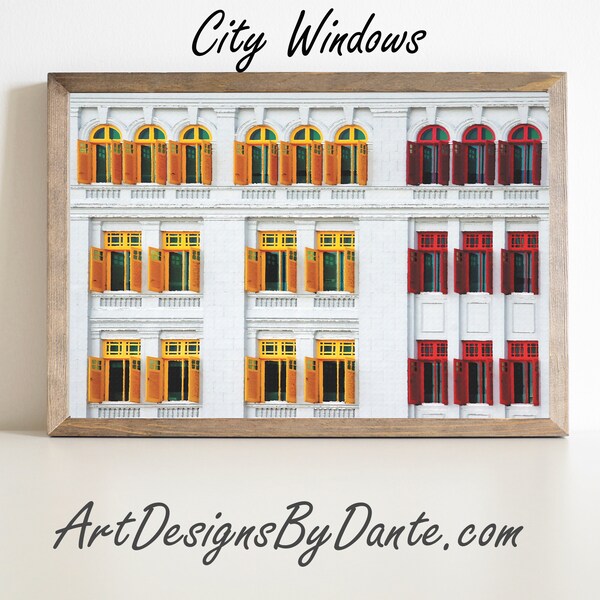 Windows Pattern Digital Wall Art Photograph, Architecture Photography, Rustic Decor, Landscape Wall Art, Boho Decor #504