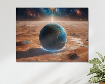宇宙から見た地球 アクリルアートプリント | 星の絵画、宇宙アート