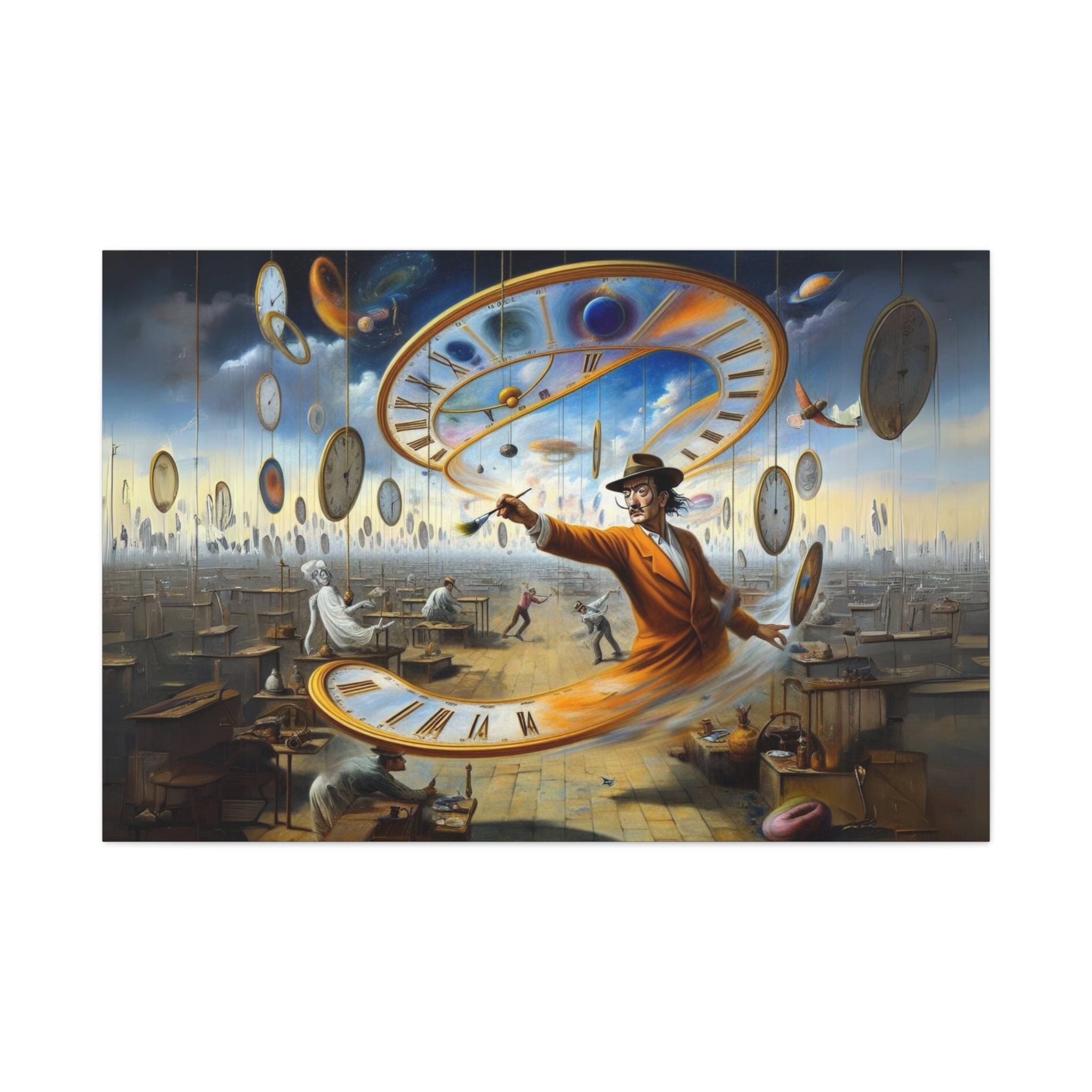 Salvador Dali Canvas Art: Surreal Melting Clocks Landscape - Etsy