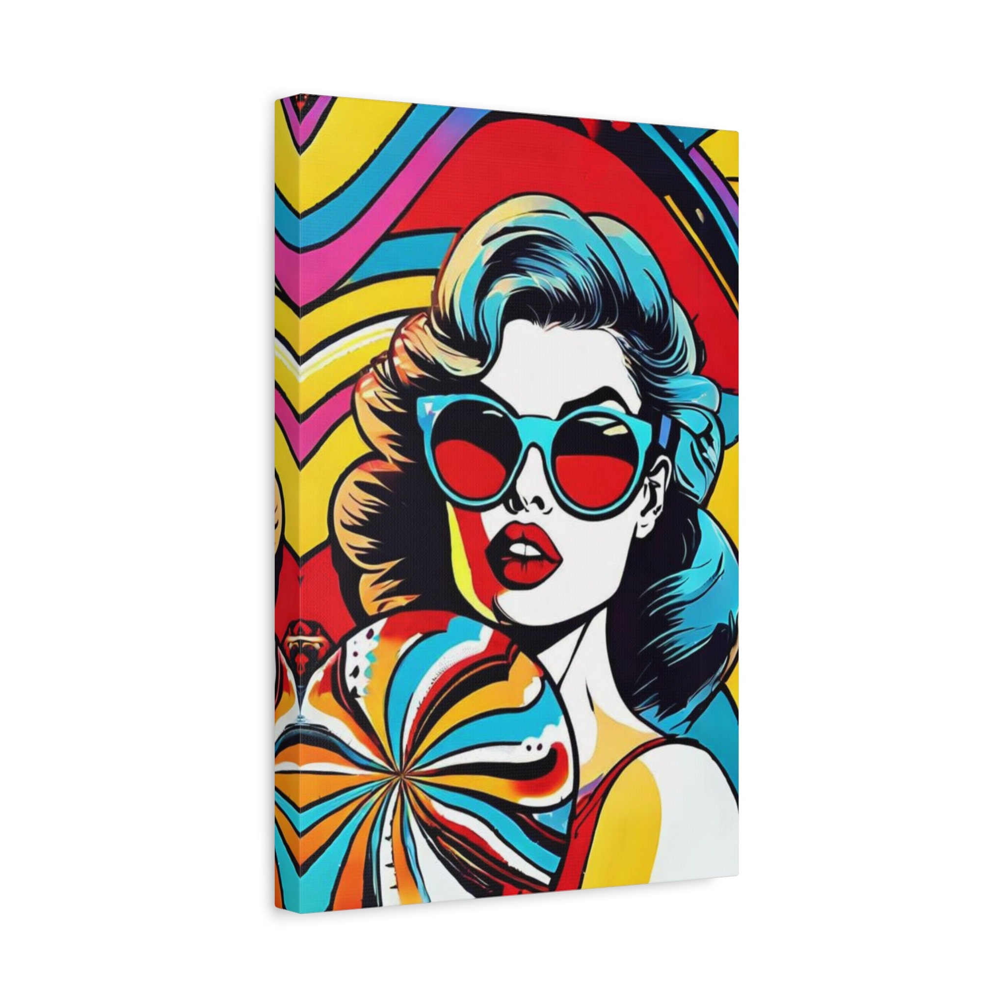 Pop Art Woman Portrait Canvas Print: Modern Colorful Wall Decor - Etsy
