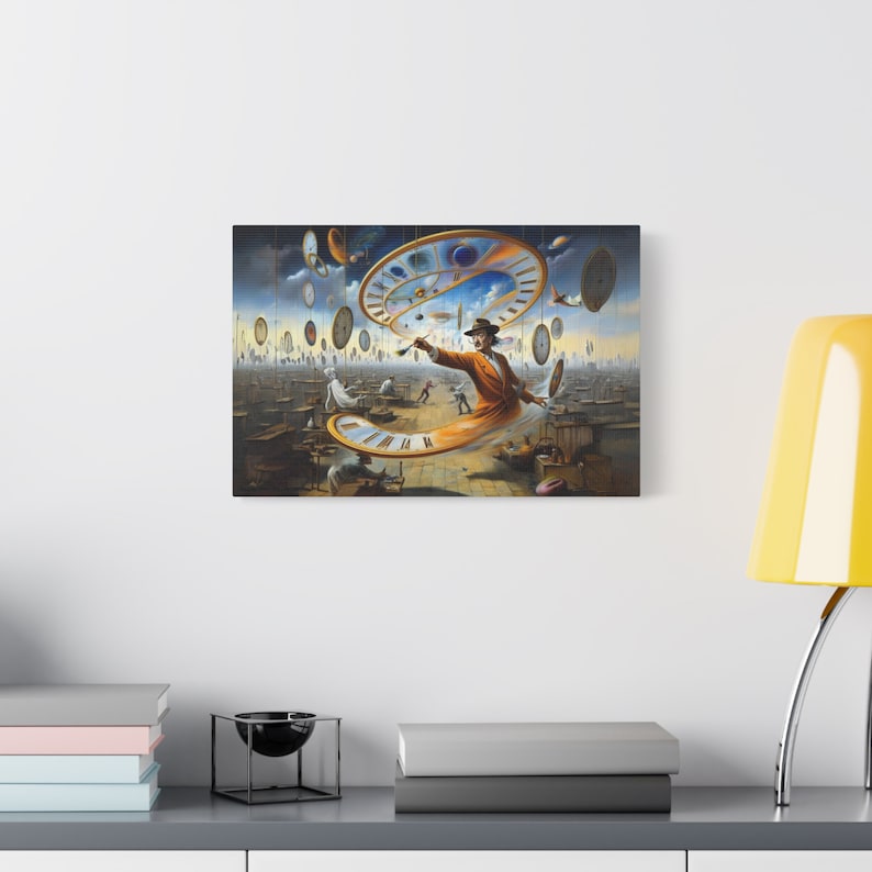 Salvador Dali Canvas Art: Surreal Melting Clocks Landscape - Etsy